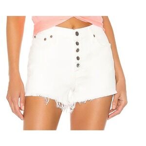 NWT Pistola Jeans WINSTON HIGH RISE DENIM SHORTS Over The Edge White SIZE 28